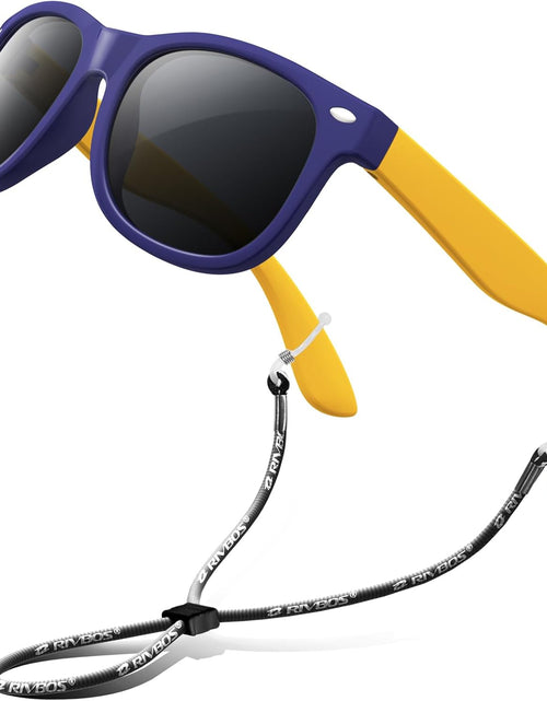 Load image into Gallery viewer, Kids Sunglasses Polarized UV Protection Flexible Rubber Glasses Shades with Strap for Boys Girls RBK004
