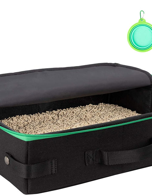 Load image into Gallery viewer, Portable Travel Litter Box for Easy Drive with Kitty and Cats. Lightweight, Sturdy, Leak-Proof, Collapsible
