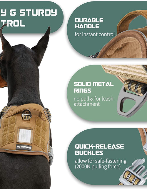 Load image into Gallery viewer, Tactical Dog Harness for Large Medium Small Dogs No Pull, Famous TIK Tok No Pull Dog Harness, Fit Smart Reflective Pet Walking Harness for Training, Adjustable Dog Vest Harness with Handle
