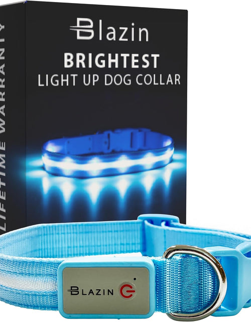 Load image into Gallery viewer, LED Light up Dog Collar - 1,000 Feet of Visibility - Brightest for Night Safety - USB Rechargeable with Water Resistant Glowing Dog Collar Light

