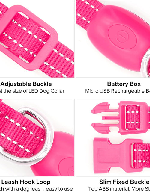 Load image into Gallery viewer, XS LED Dog Collar - Adjustable USB Rechargeable Glowing Pet Collar, Light up Collars for Small Dogs&amp; Cats
