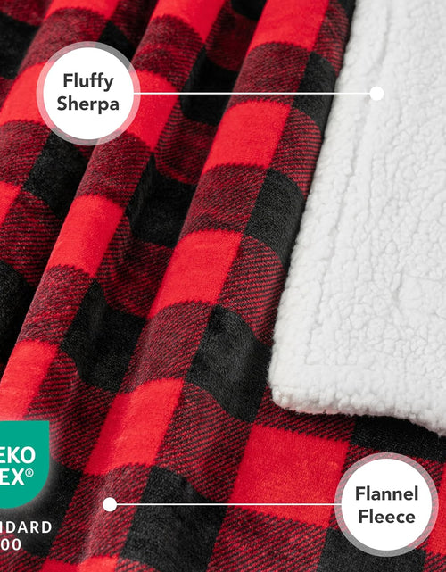 Load image into Gallery viewer, Dog Blanket for Medium Large Dogs, Pet Bed Blanket Cat Puppy Kitten, Fleece Furniture Couch Cover Protector Sofa Car, Soft Sherpa Dog Throw Plush Reversible Washable, 40X60 Checker Red
