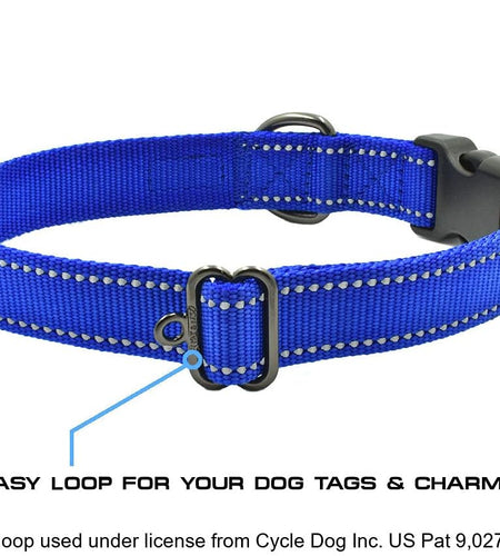 NEO Nylon Buckle Reflective Dog Collar - We Donate a Collar to a Dog Rescue for Every Collar Sold (Medium, Pink)