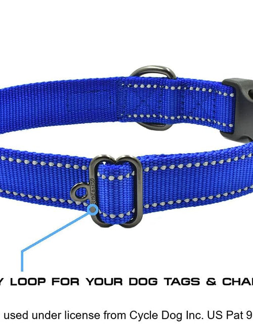 Load image into Gallery viewer, NEO Nylon Buckle Reflective Dog Collar - We Donate a Collar to a Dog Rescue for Every Collar Sold (Medium, Pink)
