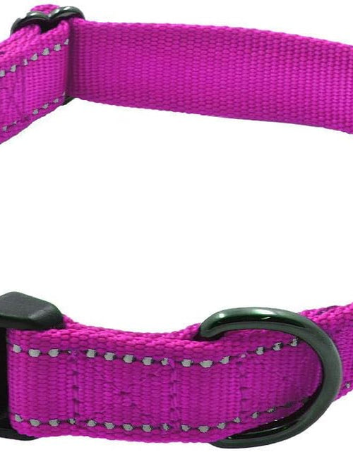 Load image into Gallery viewer, NEO Nylon Buckle Reflective Dog Collar - We Donate a Collar to a Dog Rescue for Every Collar Sold (Medium, Pink)

