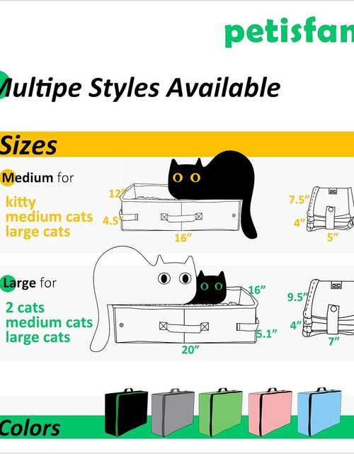 Load image into Gallery viewer, Portable Travel Litter Box for Easy Drive with Kitty and Cats. Lightweight, Sturdy, Leak-Proof, Collapsible
