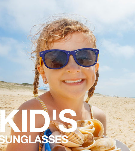 Kids Sunglasses Polarized UV Protection Flexible Rubber Glasses Shades with Strap for Boys Girls RBK004