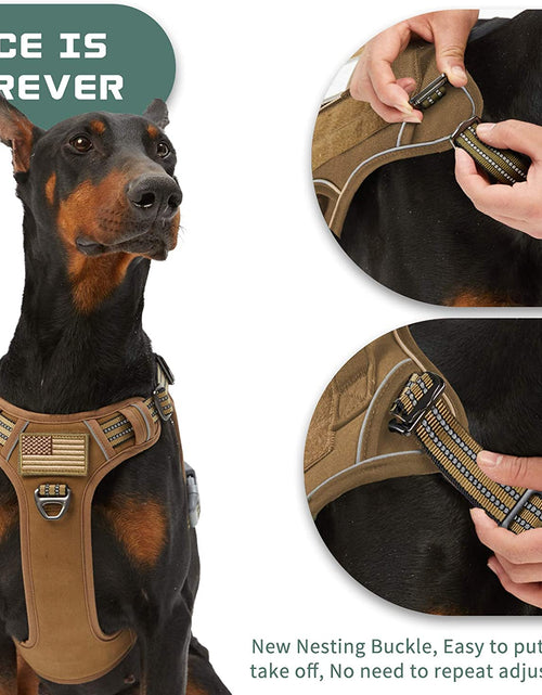 Load image into Gallery viewer, Tactical Dog Harness for Large Medium Small Dogs No Pull, Famous TIK Tok No Pull Dog Harness, Fit Smart Reflective Pet Walking Harness for Training, Adjustable Dog Vest Harness with Handle
